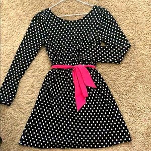 Polka dot sweater dress